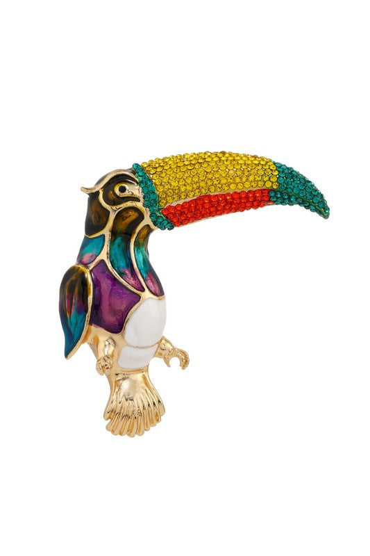 Toucan Rhinestone Brooch