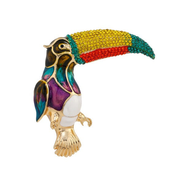 Toucan Rhinestone Brooch