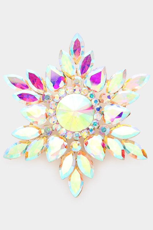 Marquise Stone Brooch: Crystal AB