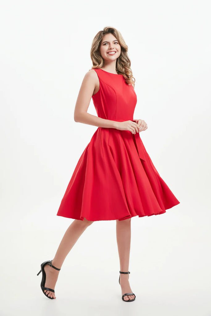 Classic Red Swing Dress