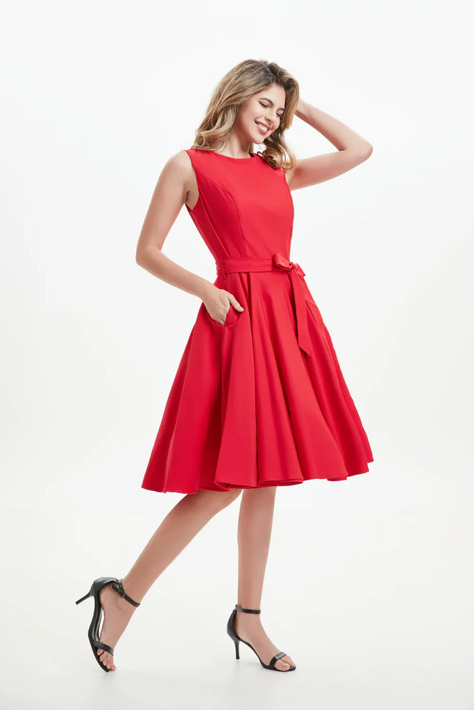 Classic Red Swing Dress