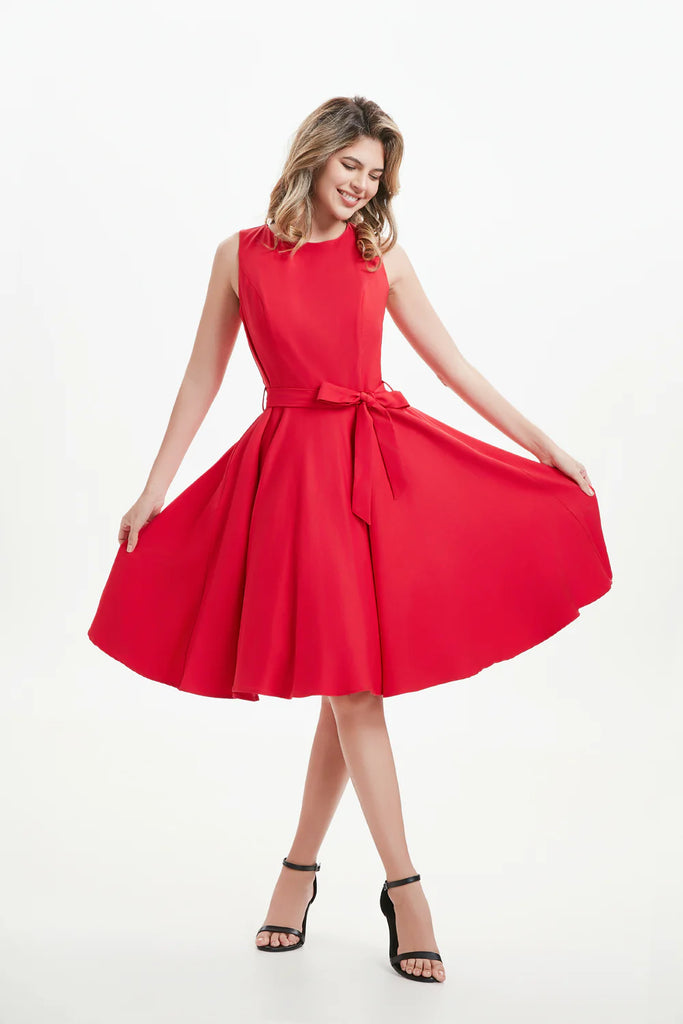 Classic Red Swing Dress