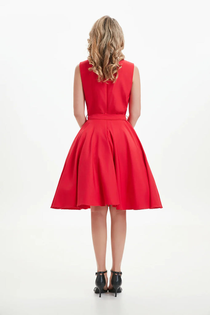 Classic Red Swing Dress