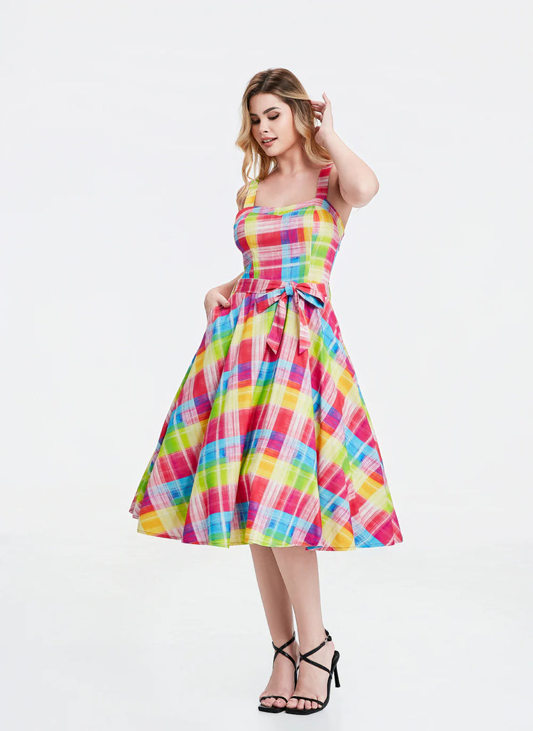 Rainbow Plaid Jubilee Dress