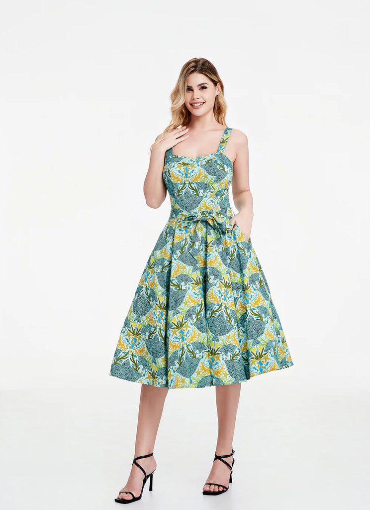 Sunlit Stingray Swing Dress