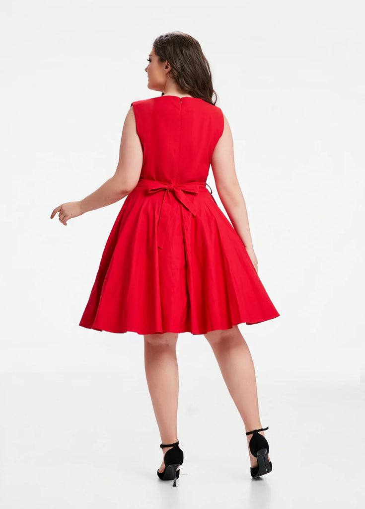 Classic Red Swing Dress