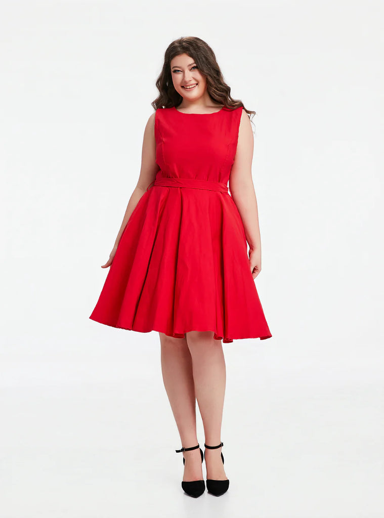 Classic Red Swing Dress