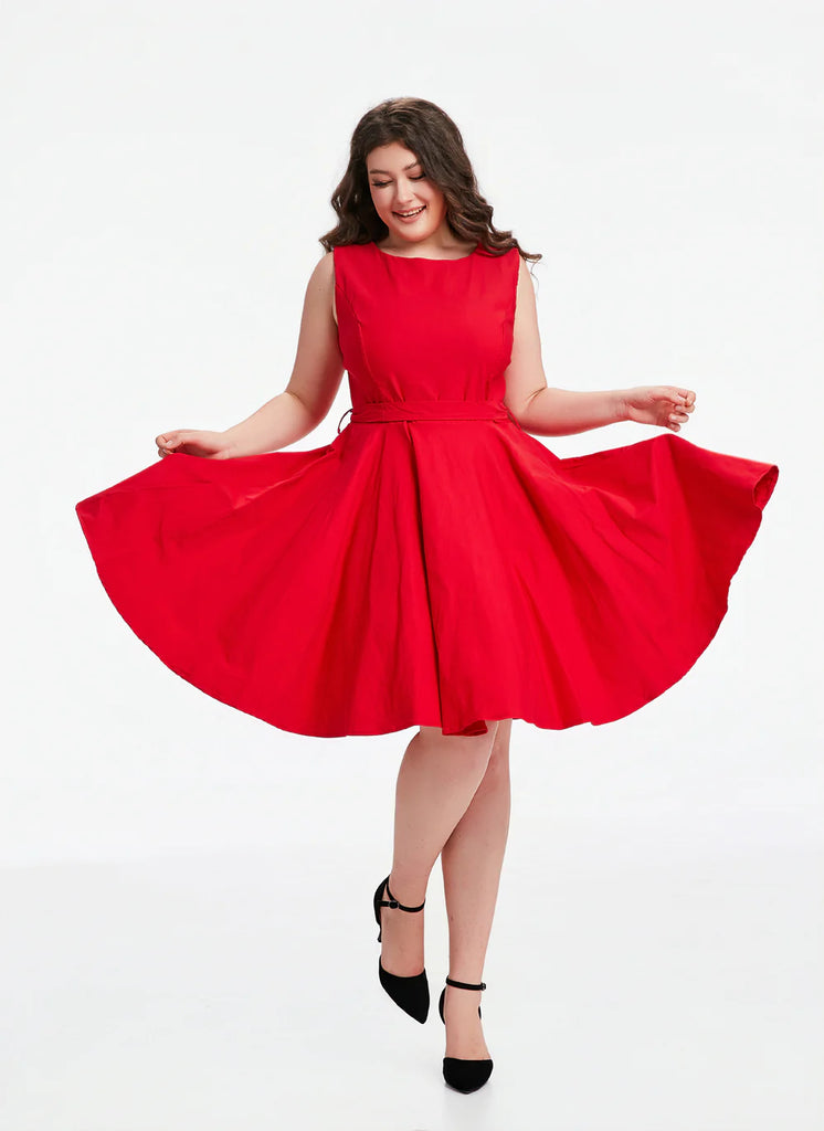 Classic Red Swing Dress