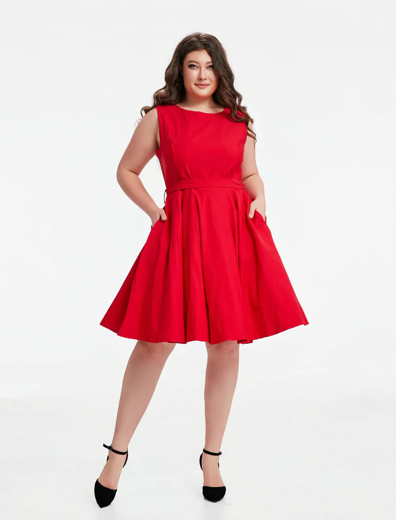 Classic Red Swing Dress