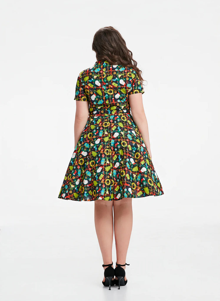 Plaid Tidings Christmas Dress