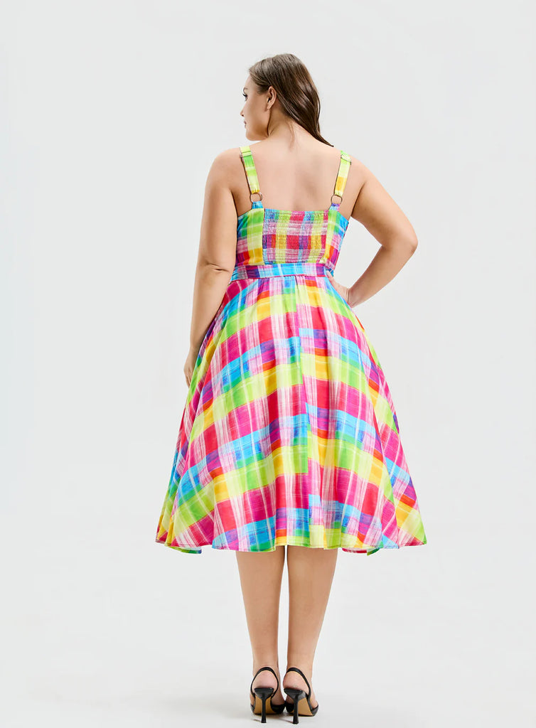 Rainbow Plaid Jubilee Dress