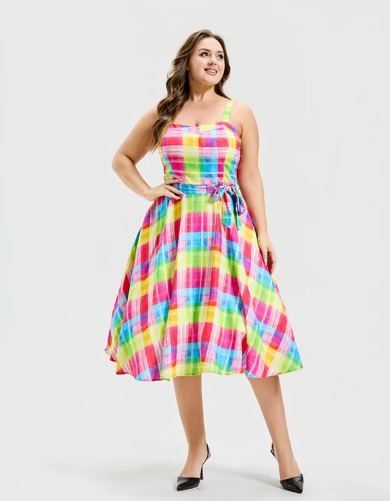 Rainbow Plaid Jubilee Dress
