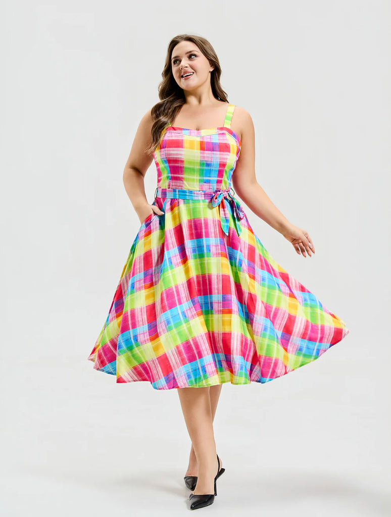Rainbow Plaid Jubilee Dress