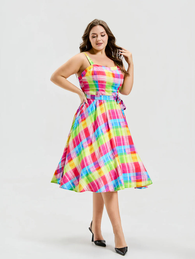 Rainbow Plaid Jubilee Dress
