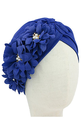 Royal Floral Pill Box Hat