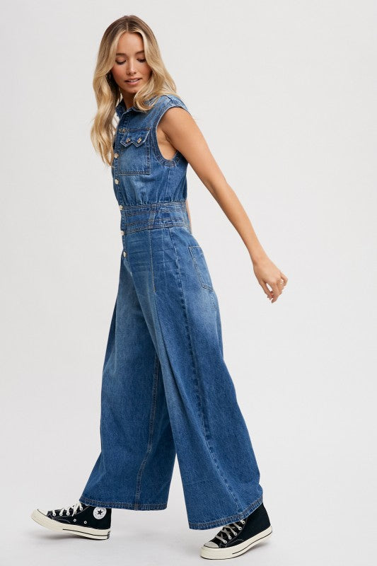 Working It Denim Jumpsuit
