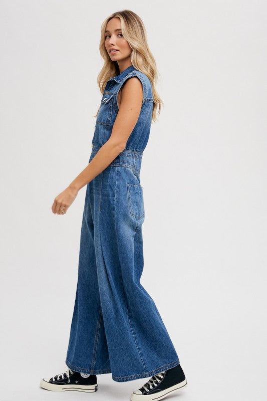 Working It Denim Jumpsuit