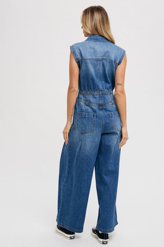Working It Denim Jumpsuit