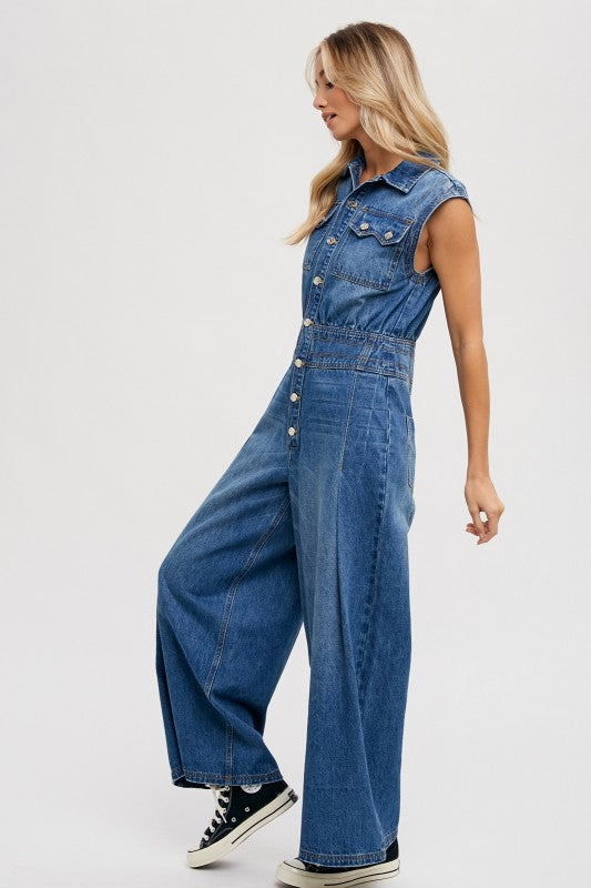 Working It Denim Jumpsuit