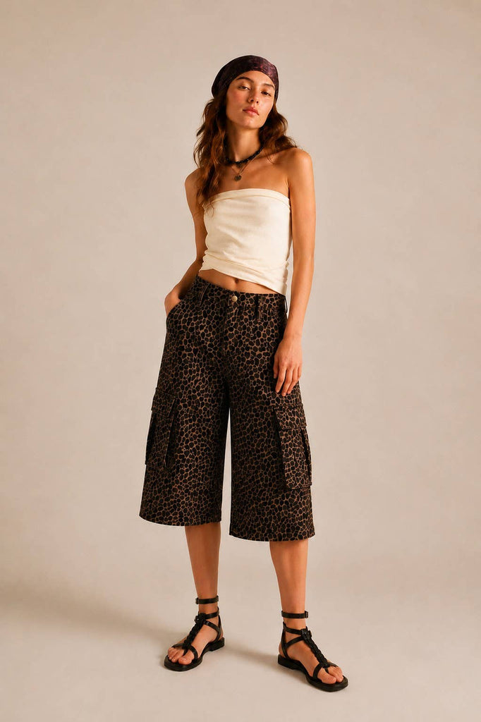 Leopard Cargo Culottes