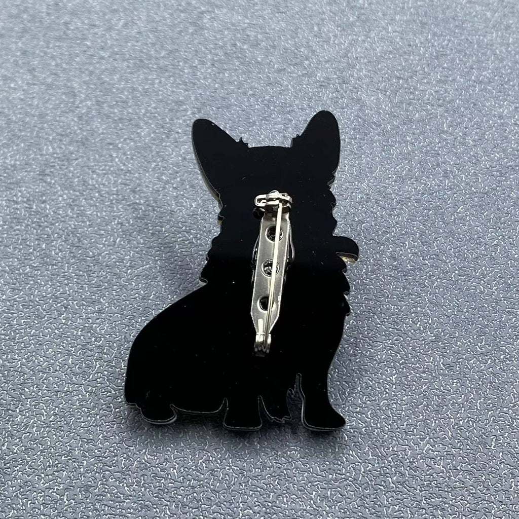 Corgi Acrylic Brooch