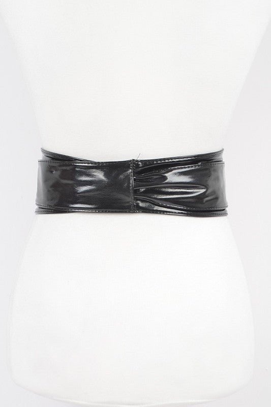Patent Obi Belt: Black