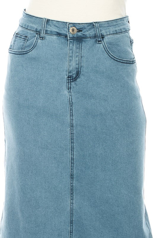 Light Denim Vintage Cut Skirt
