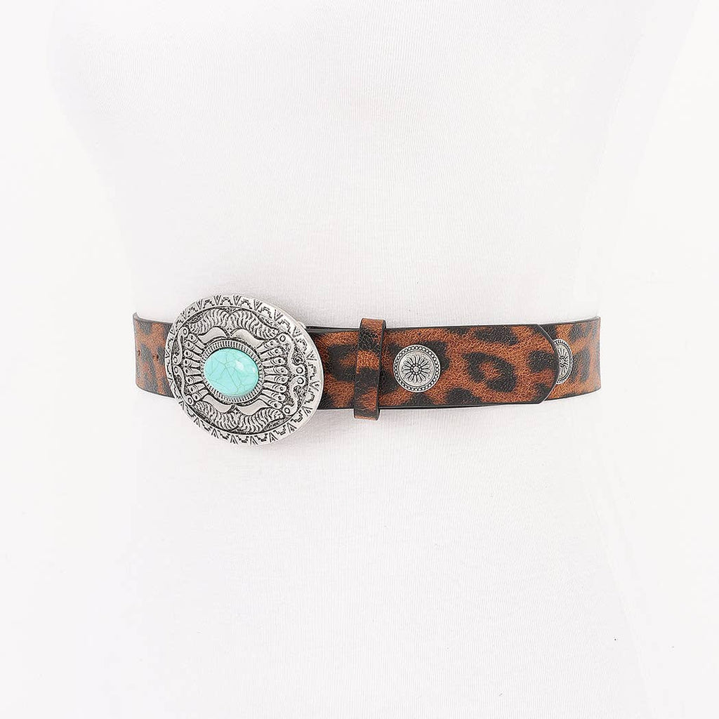 Leopard Western Belt