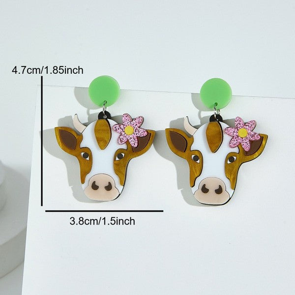 Daisy Cow Earrings