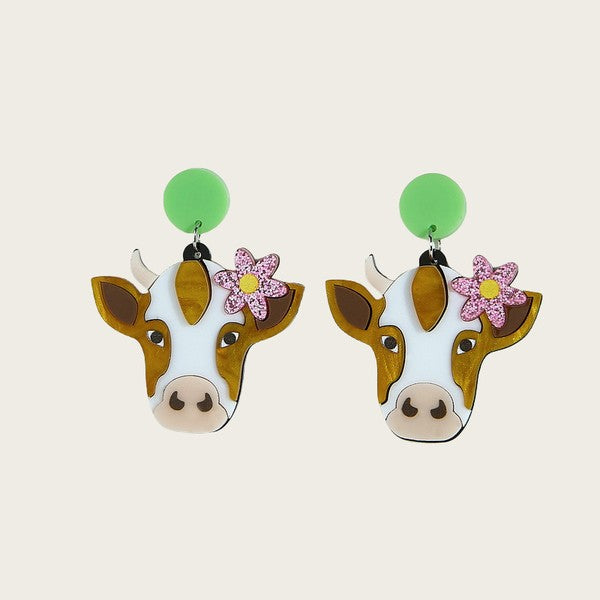 Daisy Cow Earrings