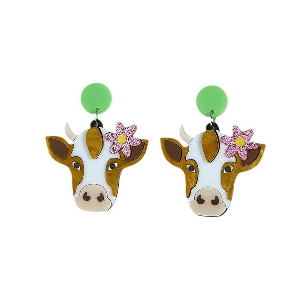 Daisy Cow Earrings