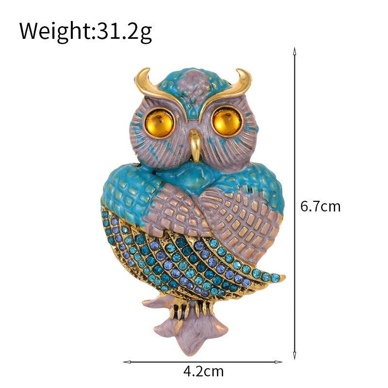 Wise And Glam Owl Brooch