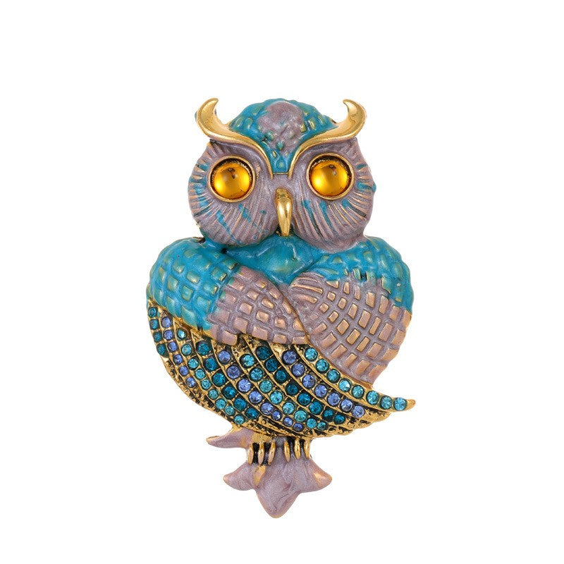 Wise And Glam Owl Brooch