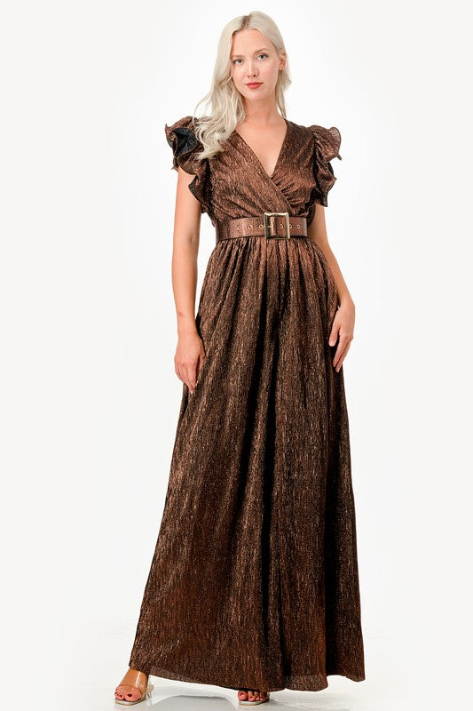 Bronze Goddess Wideleg Jumpsuit