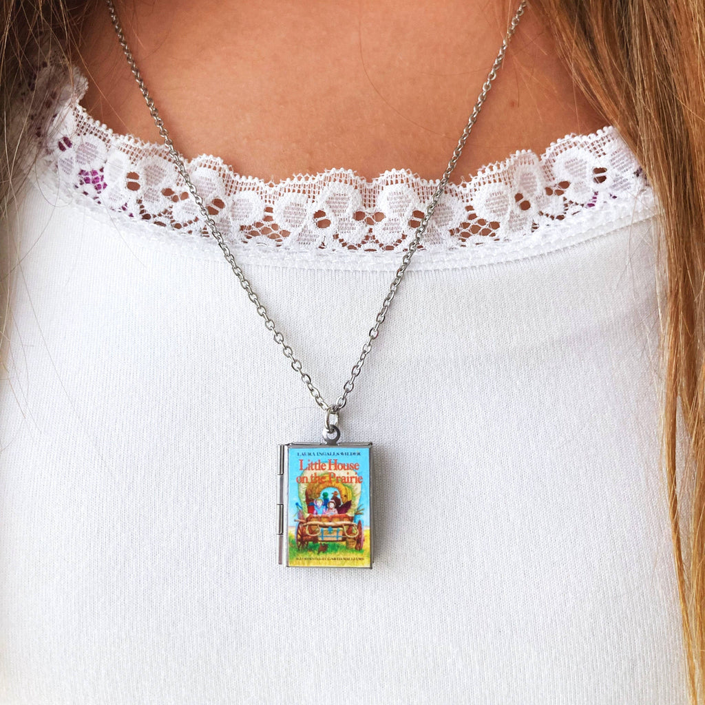 Book Locket Necklace - Little House on the Prairie: Stainless Steel