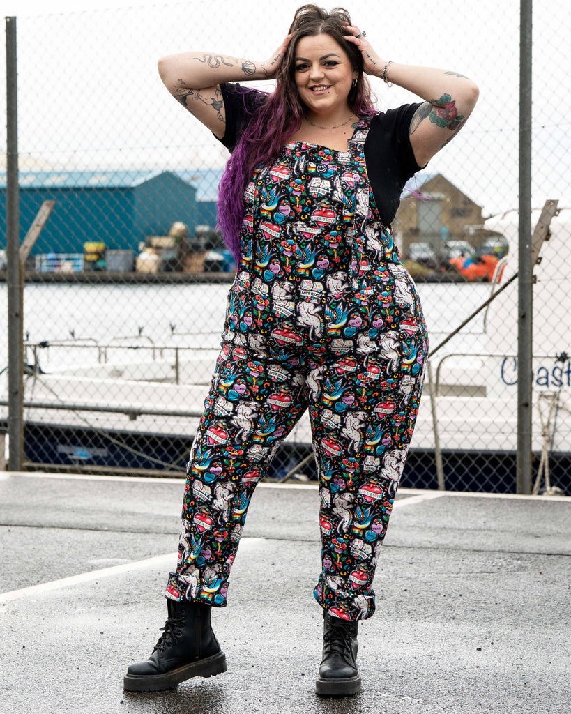 PRIDE Tattoo Stretch Dungarees