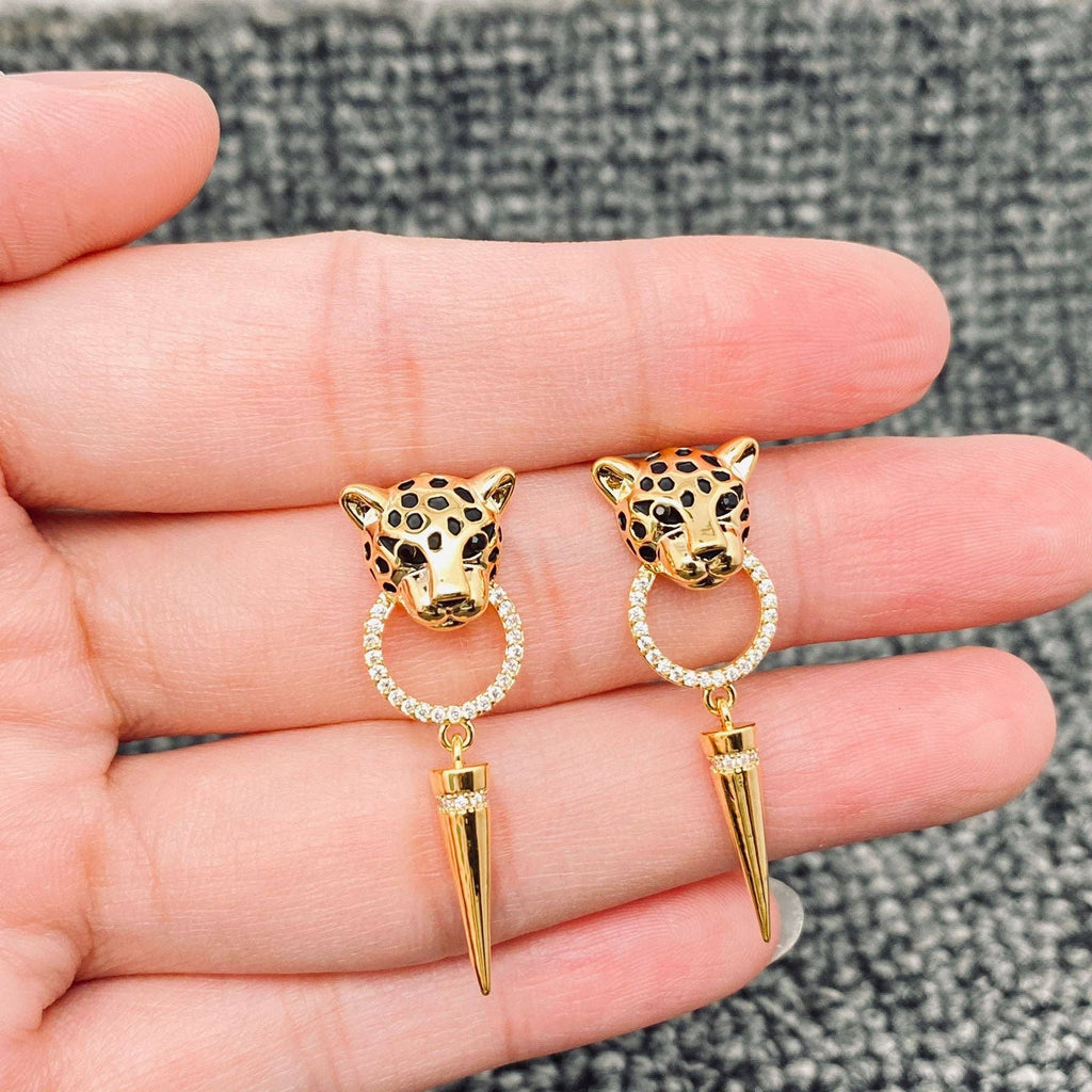 Luxe Leopard Head Earrings