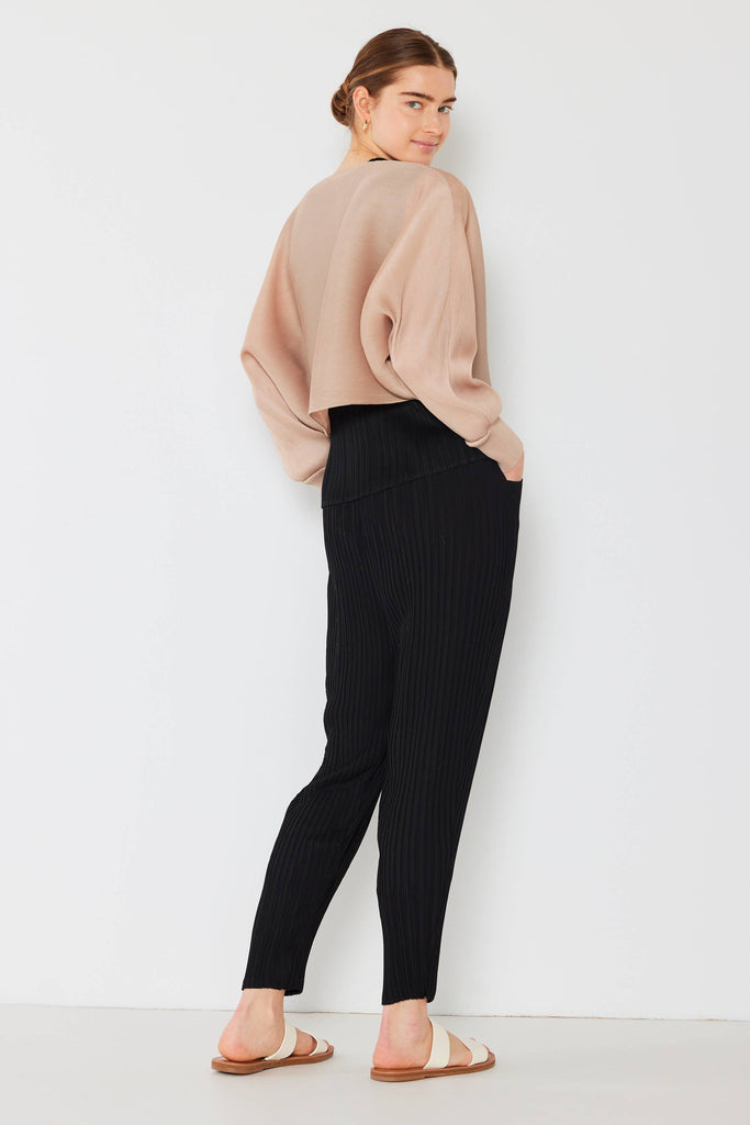 Rib Pleated Bolero: Beige