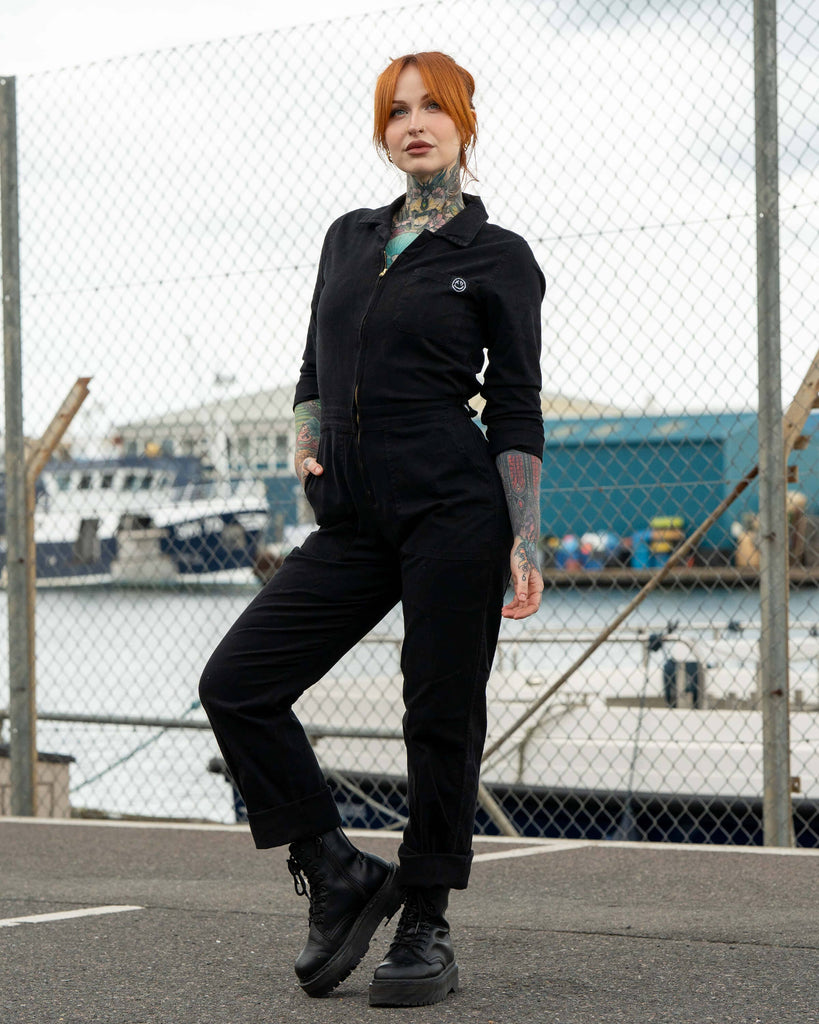 Rebel Jet Black Boiler Suit