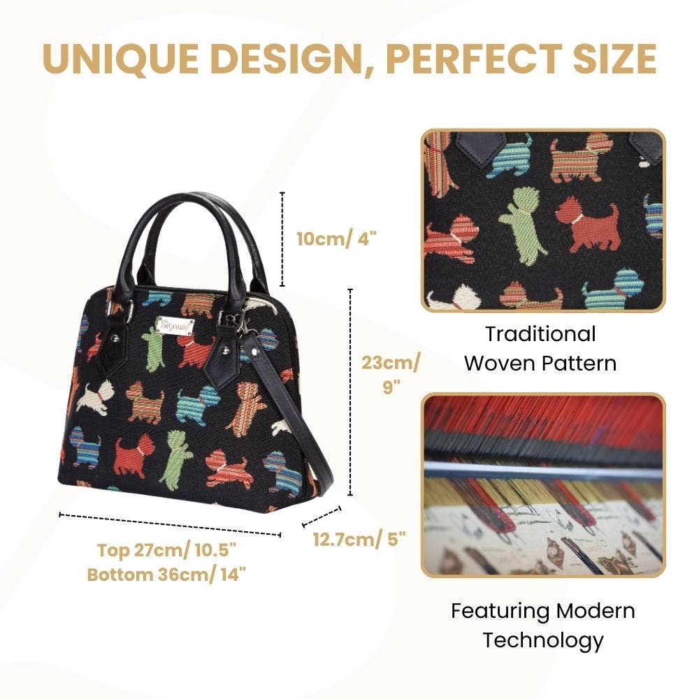 Playful Puppies Tapestry Handbag