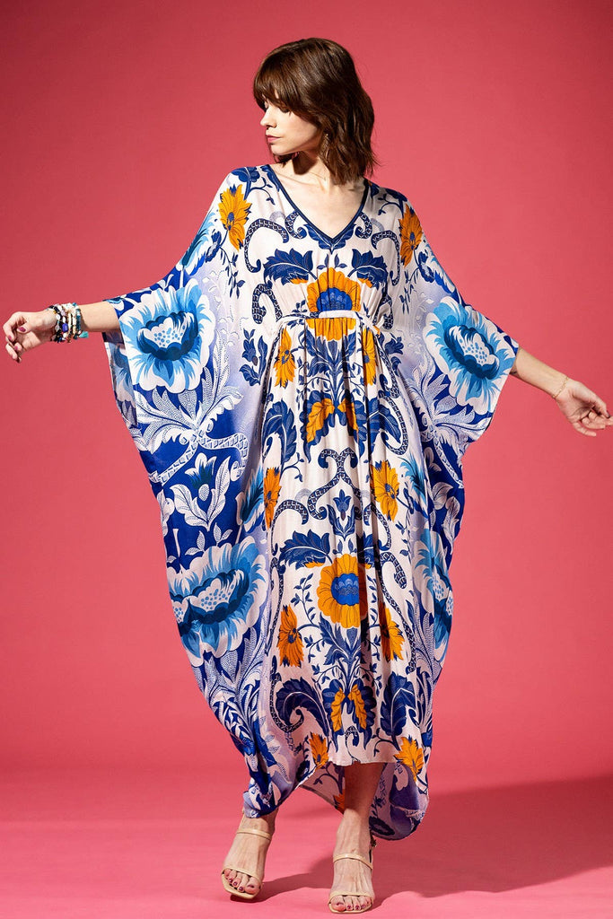 Zinnia Floral Kaftan Dress