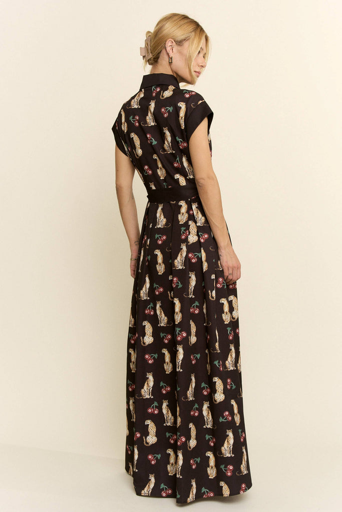 Cherry Cheetah Maxi Dress