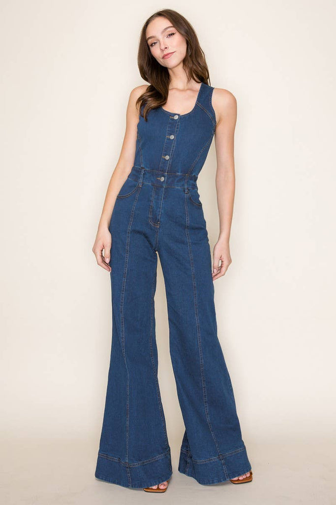 Denim Daisy Jumpsuit