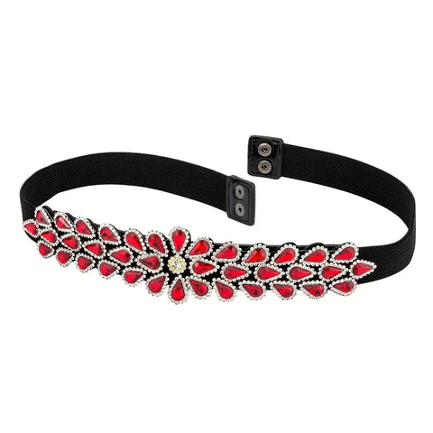 Wide Patent Buckle Belt: Black