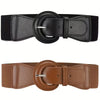 Wide Patent Buckle Belt: Black