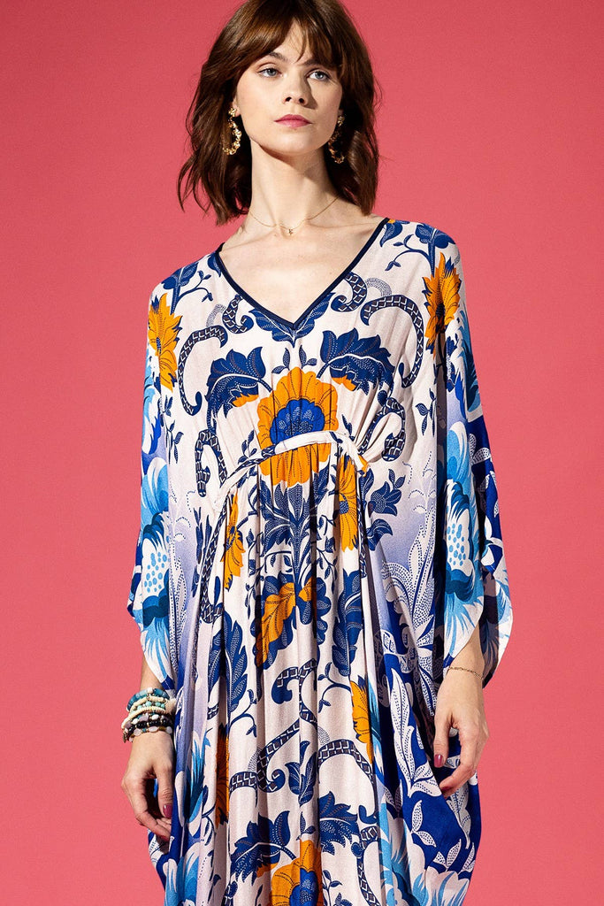 Zinnia Floral Kaftan Dress