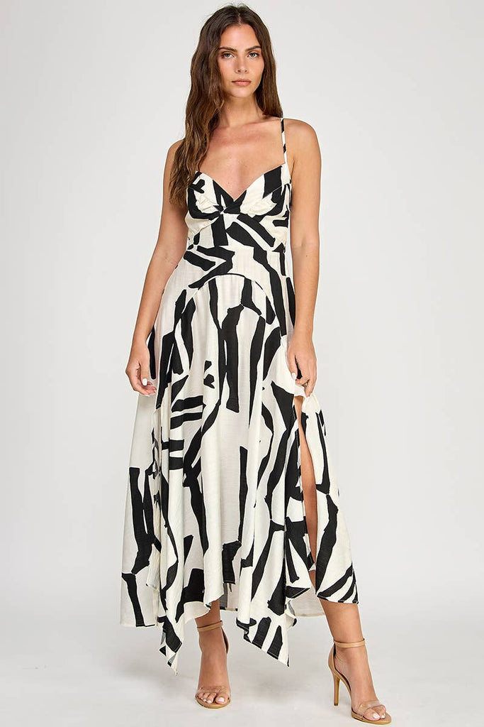 Abstract Attraction Maxi Dress