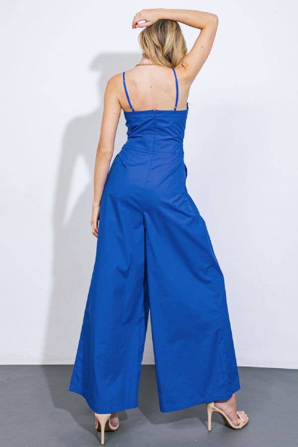 Cobalt Blue Cotton Jumpsuit