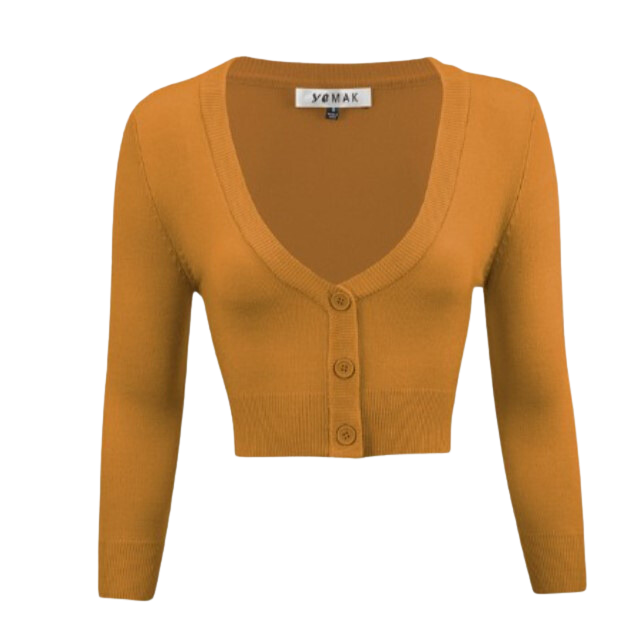 Bronze Cropped Cardigan