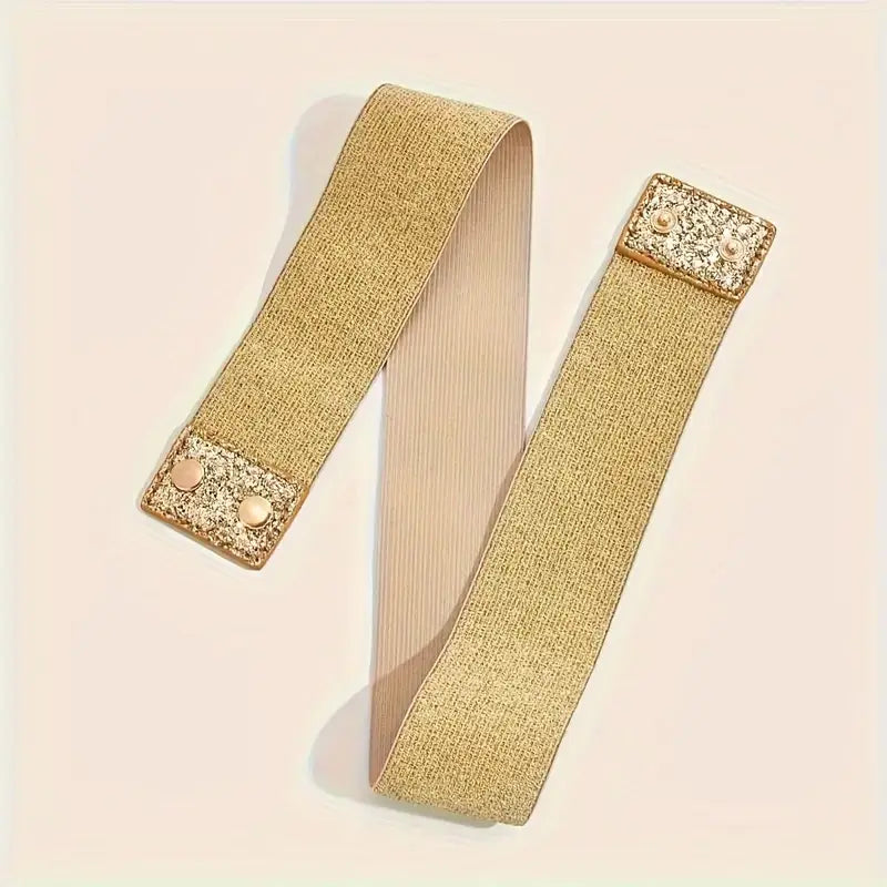 Gold Glitter Stretch Belt